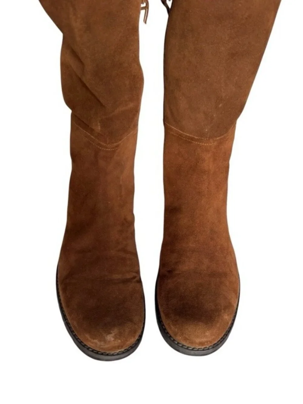 Stuart Weitzman Women's Sz 9 Hilo Brown Suede Over The Knee OTK Boots